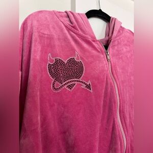 Rue21 Pink Velour Hoodie